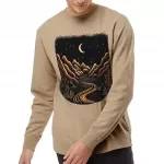Mountain Design Midweight Sweatshirt - Illustration Crewneck Sweatshirt - Landscape Sweatshirt