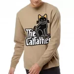 Cat Father Midweight Sweatshirt - Cute Crewneck Sweatshirt - Best Design Sweatshirt