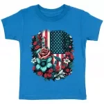 Cute Patriotic Toddler T-Shirt - Floral Kids' T-Shirt - USA Flag Tee Shirt for Toddler