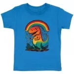Rainbow Dinosaur Toddler T-Shirt - Cartoon Kids' T-Shirt - Cute Design Tee Shirt for Toddler