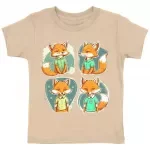 Kawaii Fox Toddler T-Shirt - Cartoon Design Kids' T-Shirt - Animal Tee Shirt for Toddler