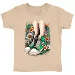 Cute Sneakers Toddler T-Shirt - Flower Kids' T-Shirt - Best Print Tee Shirt for Toddler