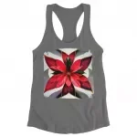 Poinsettia Racerback Tank - Floral Tank - Unique Workout Tank