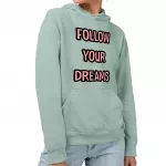 Follow Your Dreams Sponge Fleece Hoodie - Trendy Hoodie - Printed Hooded Sweatshirt