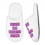 Believe Memory Foam Slippers - Cool Slippers - Graphic Slippers