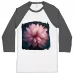 Dahlia Flower Painting Baseball T-Shirt - Nature T-Shirt - Unique Tee Shirt