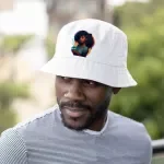 Cartoon Girl Power Bucket Hat - Themed Hat - Colorful Bucket Hat
