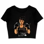 Cartoon Girl Women's Cropped T-Shirt - Cute Crop Top - Power Crop Tee Shirt
