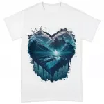 Ice Print Heavy Cotton T-Shirt - Graphic Tee Shirt - Beautiful T-Shirt