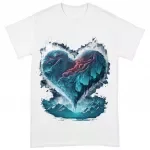 Winter Graphic Heavy Cotton T-Shirt - Art Tee Shirt - Unique T-Shirt