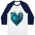 Ice Design Baseball T-Shirt - Winter Art T-Shirt - Ice Baseball Tee