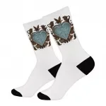 Ice Graphic Socks - Unique Novelty Socks - Winter Art Crew Socks