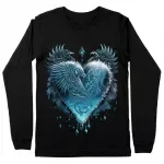 Snow Heart Long Sleeve T-Shirt - Cool T-Shirt - Art Long Sleeve Tee
