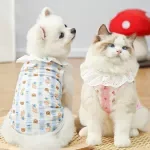 Breathable Pet Vest with Cartoon Design and Traction Buckle