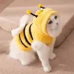 Bee Dog Sweatshirt Fleece Costume for Small Pets