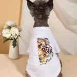 Cool Tiger Print Dog & Cat T-Shirt – Fashionable Pet Apparel
