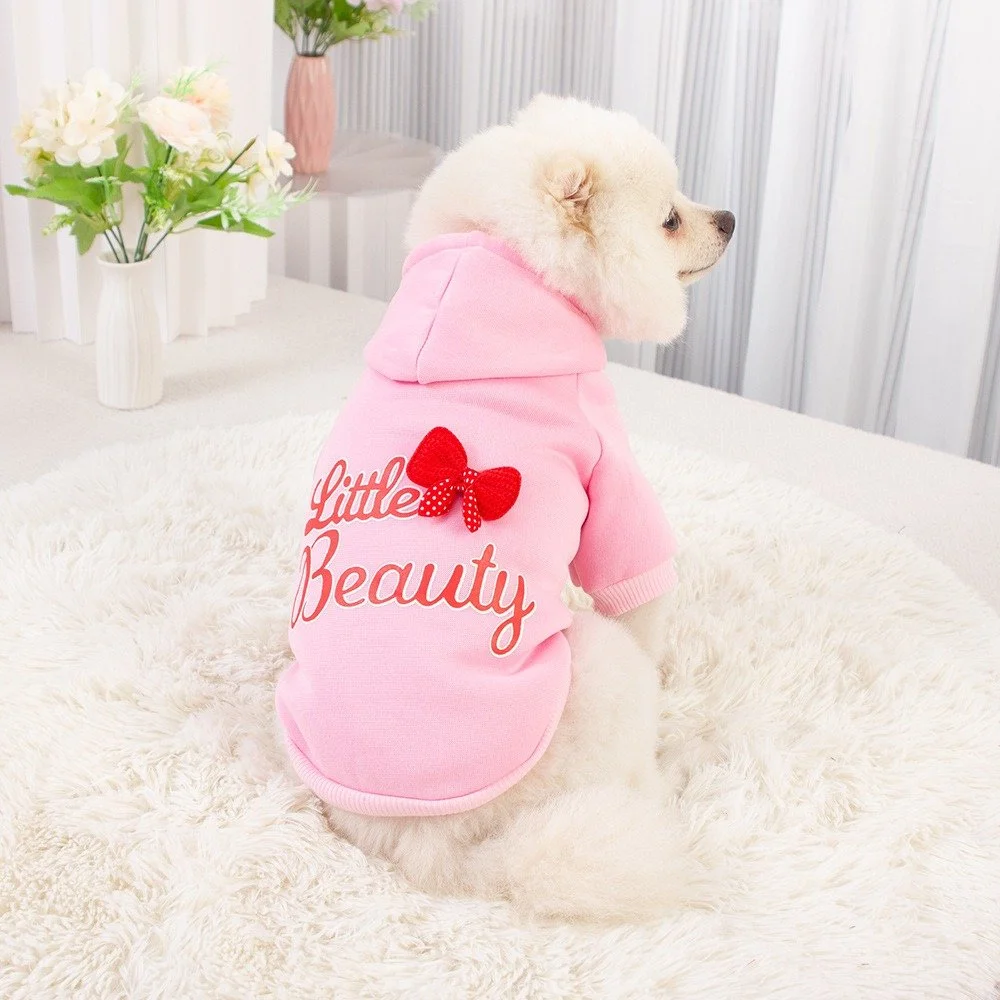 Cozy Winter Hooded Dog Hoodie with Fleece – Warm Pullover for Small Dogs