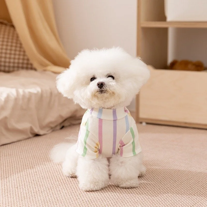 Striped Winter Dog Vest Pullover for Small Dogs XS-XL