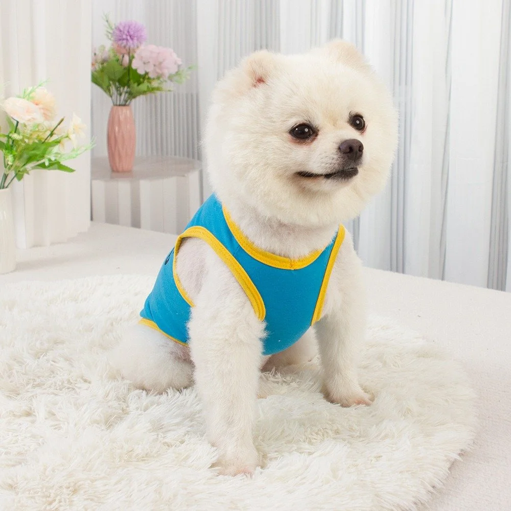 Summer Dog T-Shirt Breathable Sleeveless Pet Vest for Small & Medium Dogs