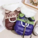 Warm Soft Dog Winter Coat with Bear Ears