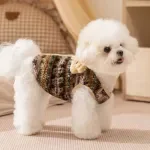 Cartoon Pet Fleece Cardigan Winter Coat for Small Dogs – Warm & Cute Outfit