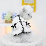 Cozy Lambskin Pet Coat with Cute Bow for Small Dogs & Cats