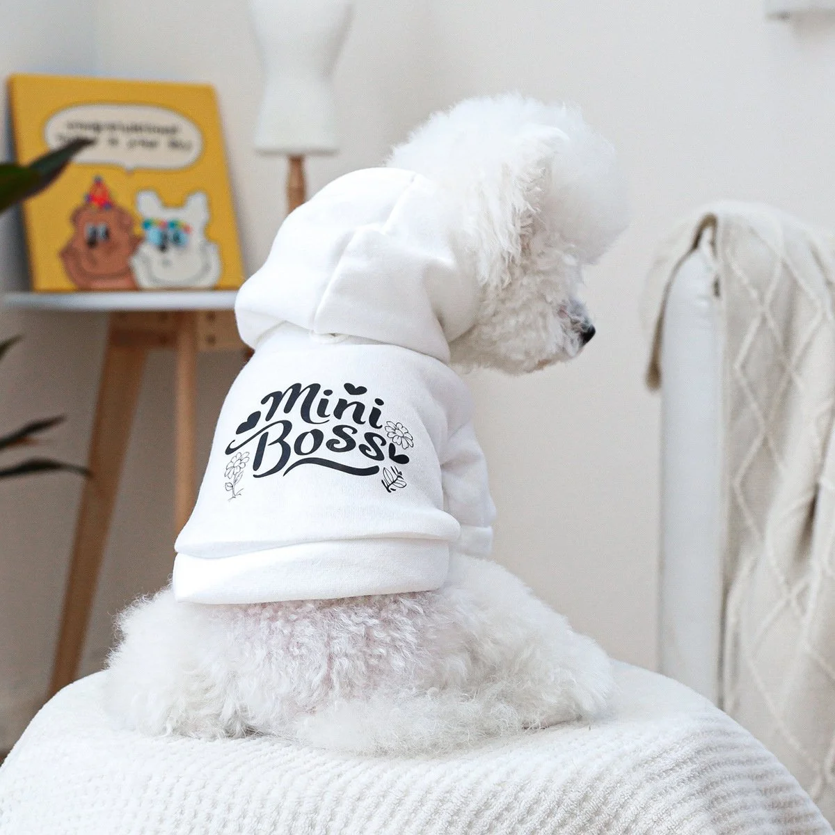 Cozy Winter Hooded Pet Sweatshirt with Cute Pocket