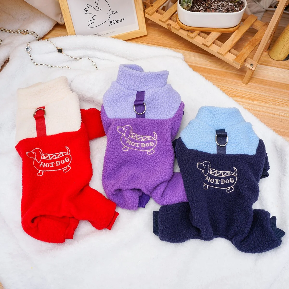 Warm Dog Plush Jumpsuit