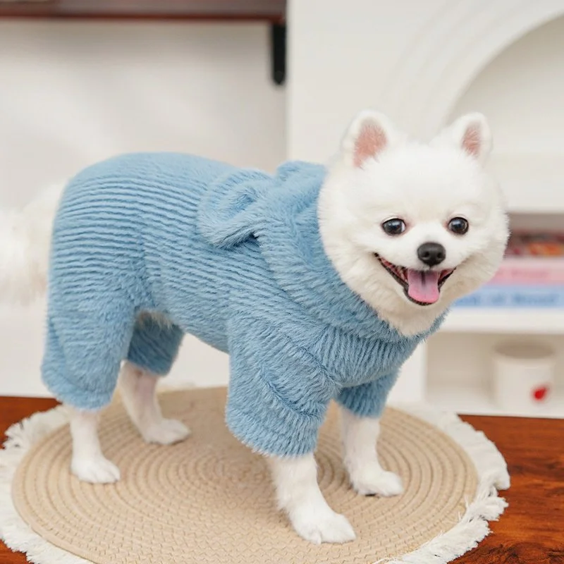 Warm Plush Pet Jumpsuit Winter Dog & Cat Pajamas