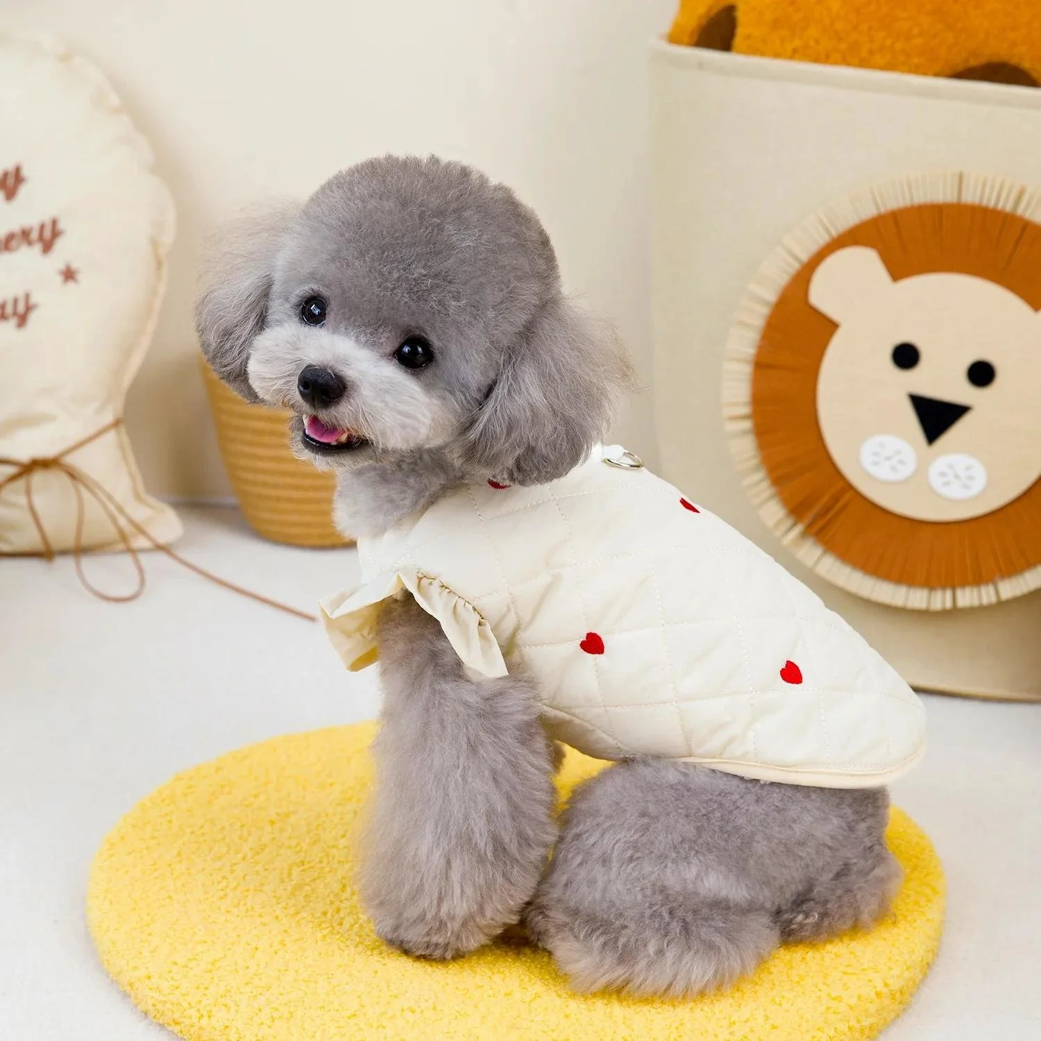 Warm Flying-Sleeve Pet Parka for Small Dogs & Cats – Cozy Autumn/Winter Wear