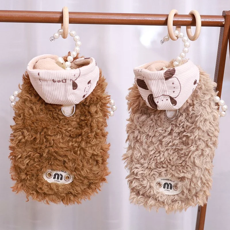 Cozy Hooded Fleece Coat for Dogs & Cats
