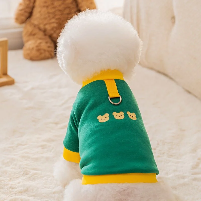 Pet Autumn/Winter Hoodie Cartoon Dog & Cat Coat for Small Dogs and Puppies