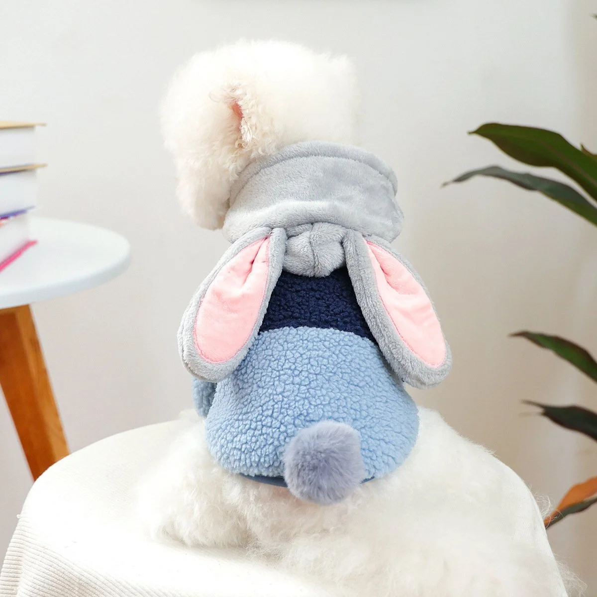 Cozy Rabbit Fleece Hoodie for Small Dogs & Puppies