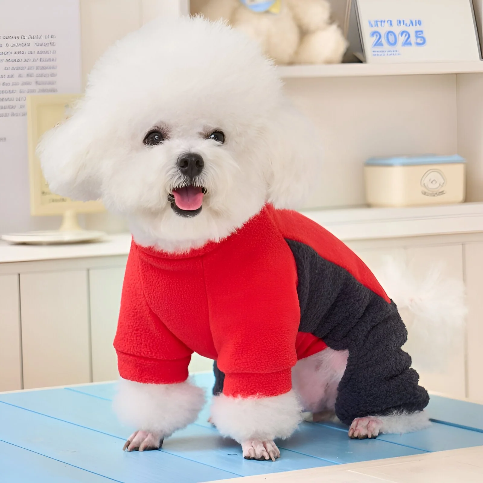Winter Plush Dog & Cat Jumpsuit Pajamas – Soft, Warm & Cozy Pet Romper