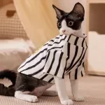 Fashion Striped Pet Undershirt - Cozy Winter Vest for Small to Medium Dogs
