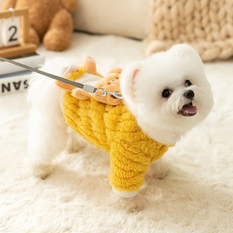 Cozy Puppy Sweater Winter Fleece Jacket