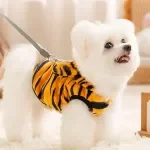 Warm Striped Tiger Costume for Small Dogs - Cute Winter Vest for Small Animals