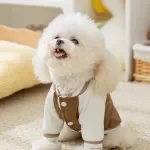 Sports Wind Baseball Cotton Coat for Small Dogs – Cartoon Printed Sweatshirt