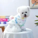 Winter Plush Hooded Hoodie with Bow for Small Dogs & Cats