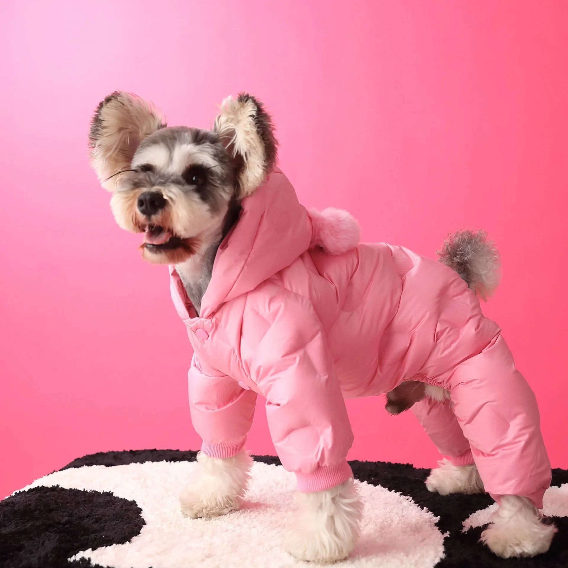 Cozy Pink Fleece Jacket for Small & Medium Dogs