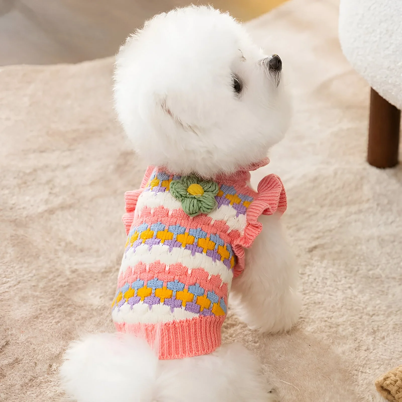 Luxury Knitted Dog Sweater Winter Coat for Small & Medium Pets