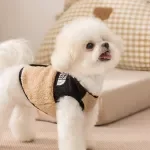 Cozy Letter Fleece Dog Two-Piece Winter Vest with Buttons