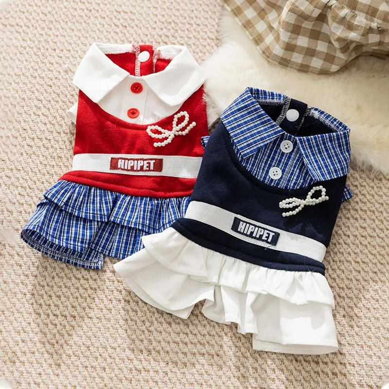 Plaid Shirt Dress for Small Dogs - Warm, Comfortable, and Stylish Pullover