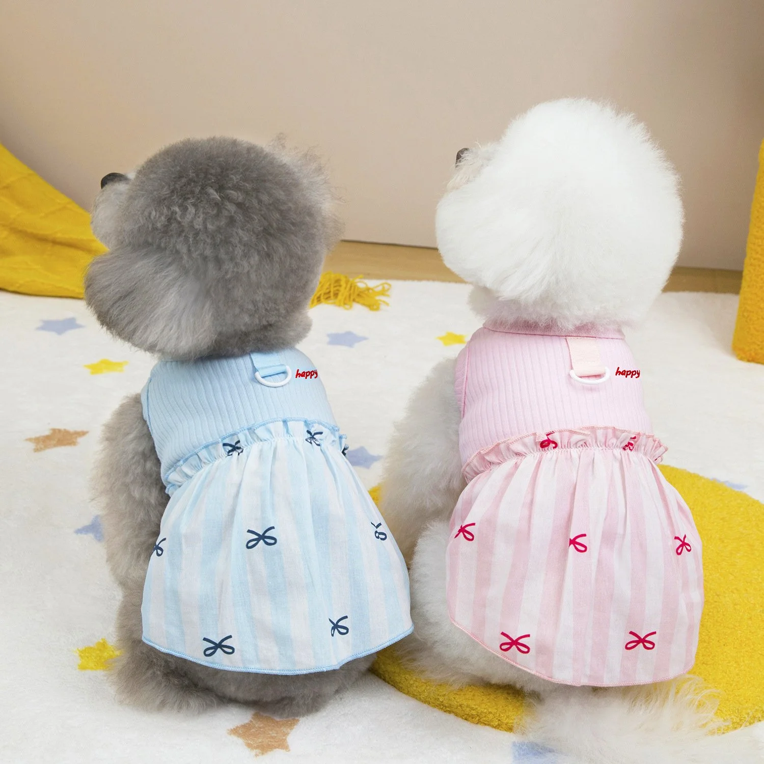 Pet Plaid Bow Tulle Dress for Cats & Small Dogs | Spring Outfit