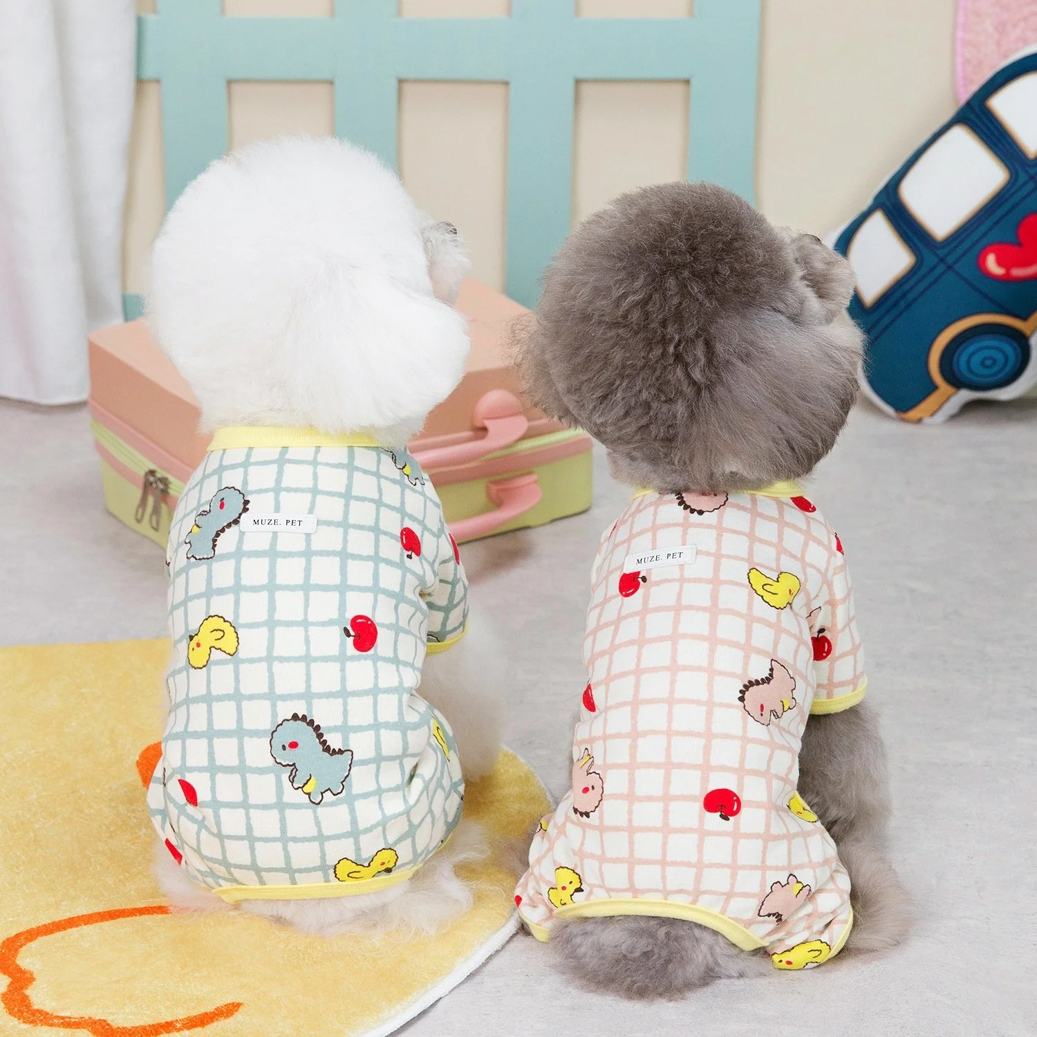 Pet Dinosaur Jumpsuit for Dogs – Spring & Autumn Four-Legged Sleepwear