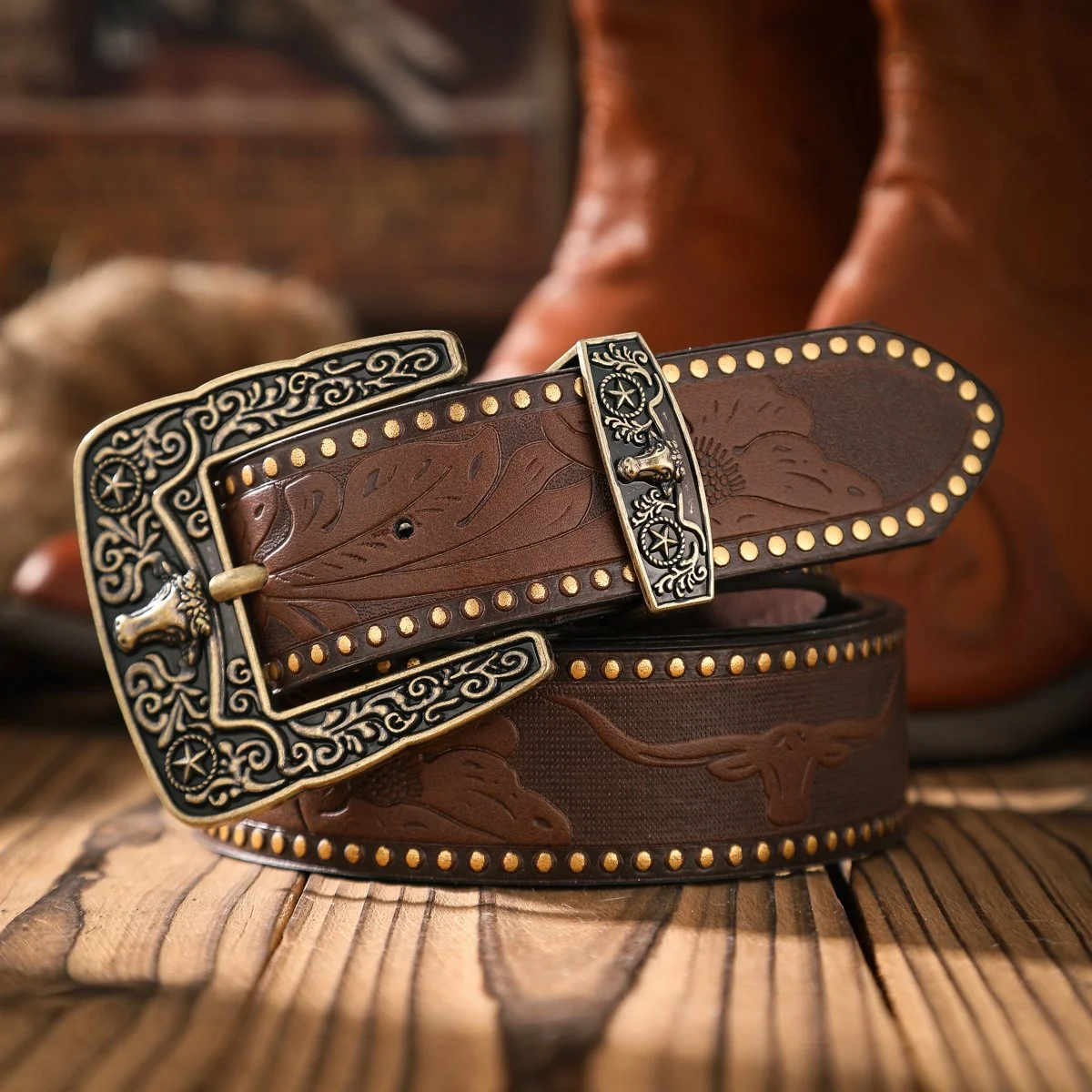 Retro Western Casual PU Belt with Metal Buckle – Unisex Style