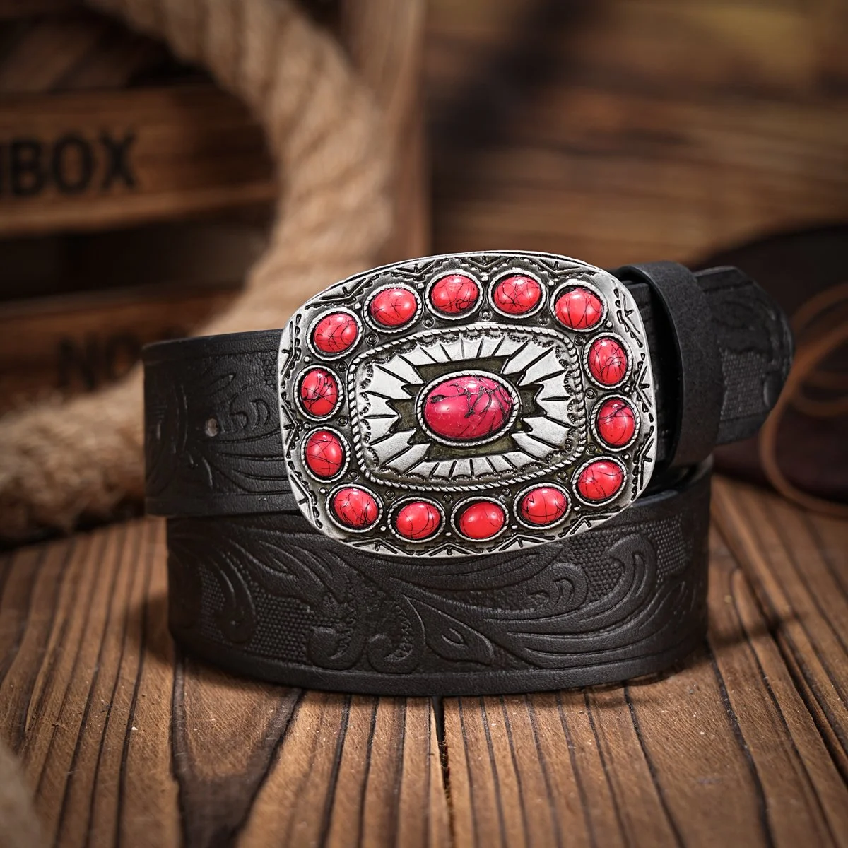 Western Denim PU Belt
