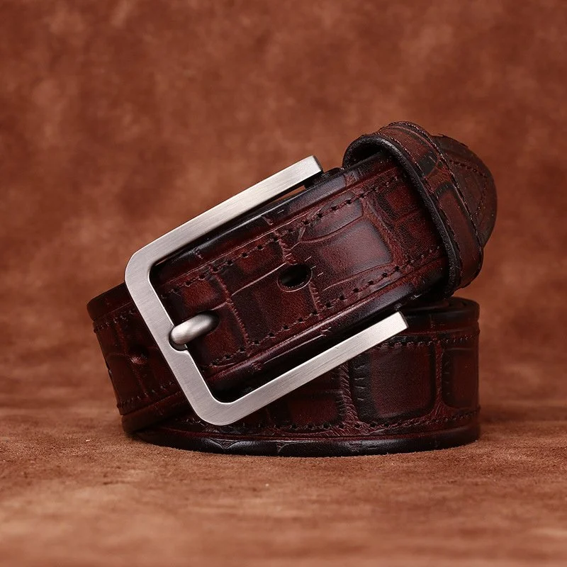 Men’s Genuine Leather 1.5" Jeans Belt