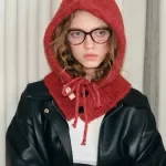 Vintage Knit Balaclava Winter Hat for Women