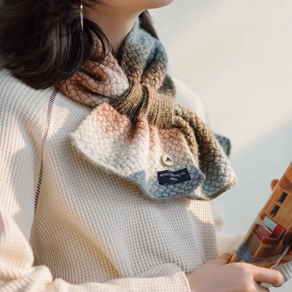 Gradient Knit Winter Scarf for Women – Soft, Thick & Stylish Warmth